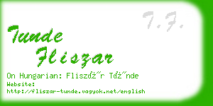 tunde fliszar business card